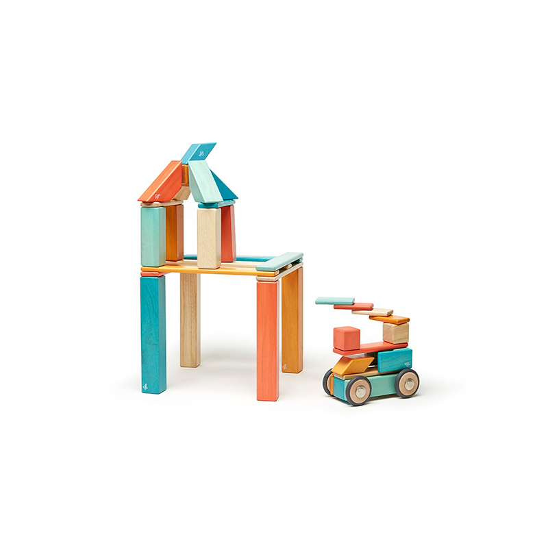 42-Piece Set Tegu Magnetic Wooden Blocks