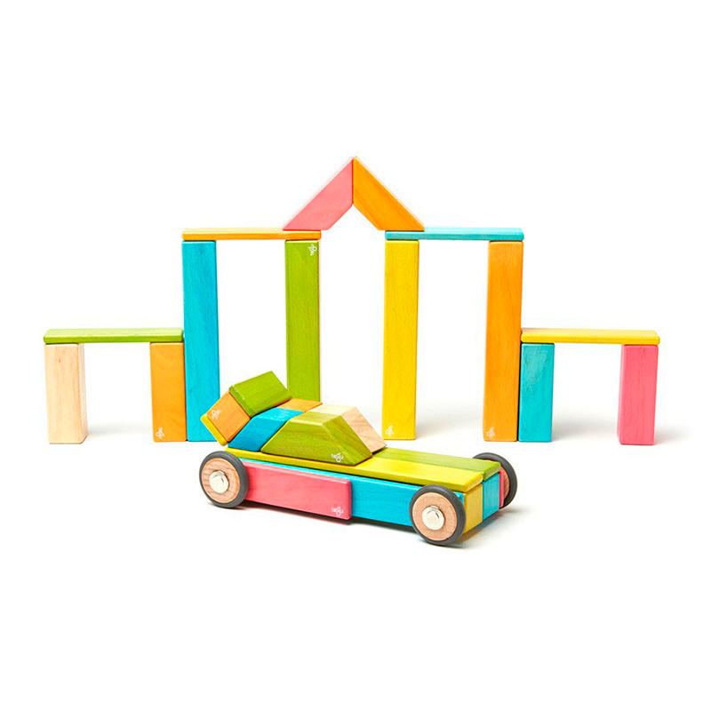 42-Piece Set Tegu Magnetic Wooden Blocks