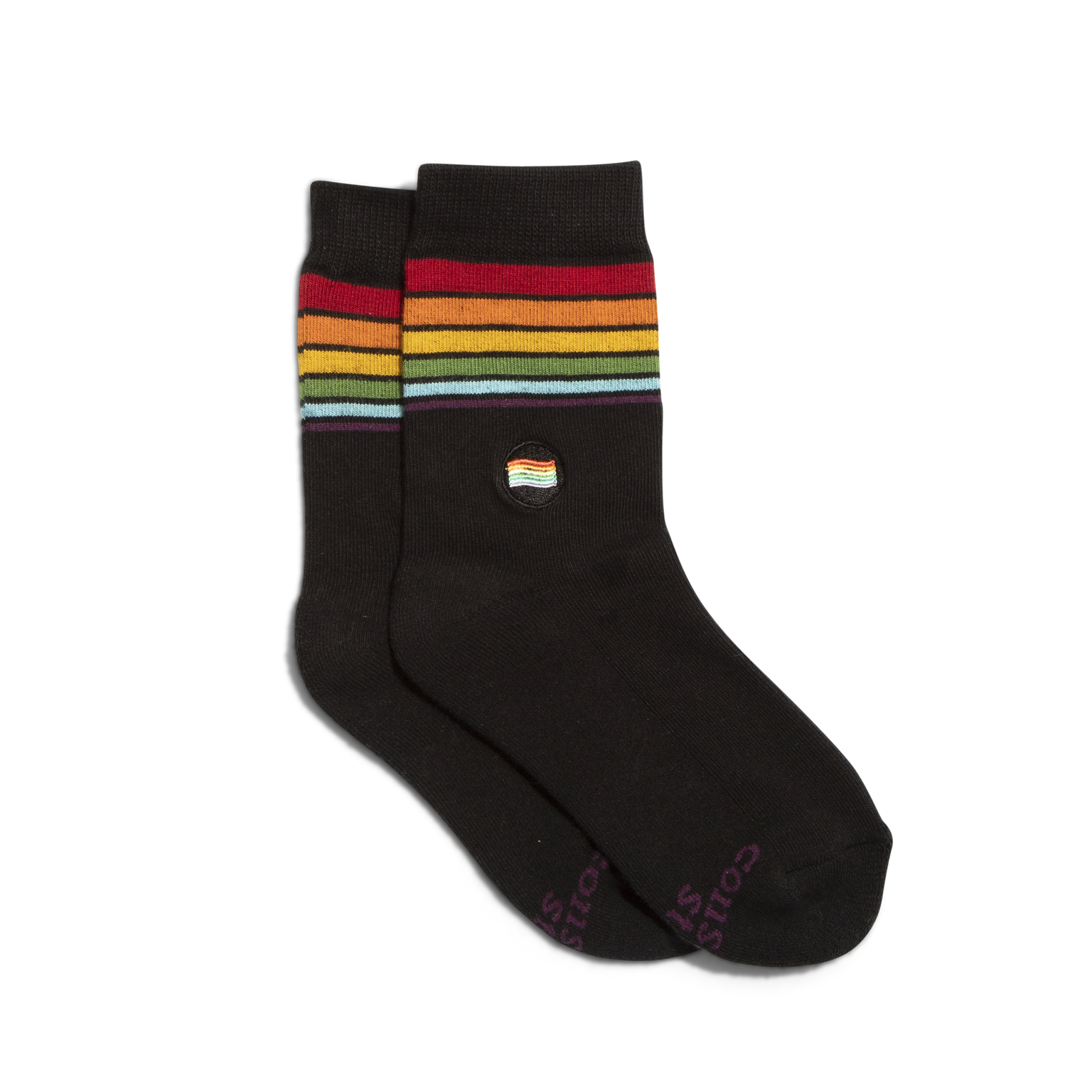 socks that save LGBTQ lives classic rainbow stripe