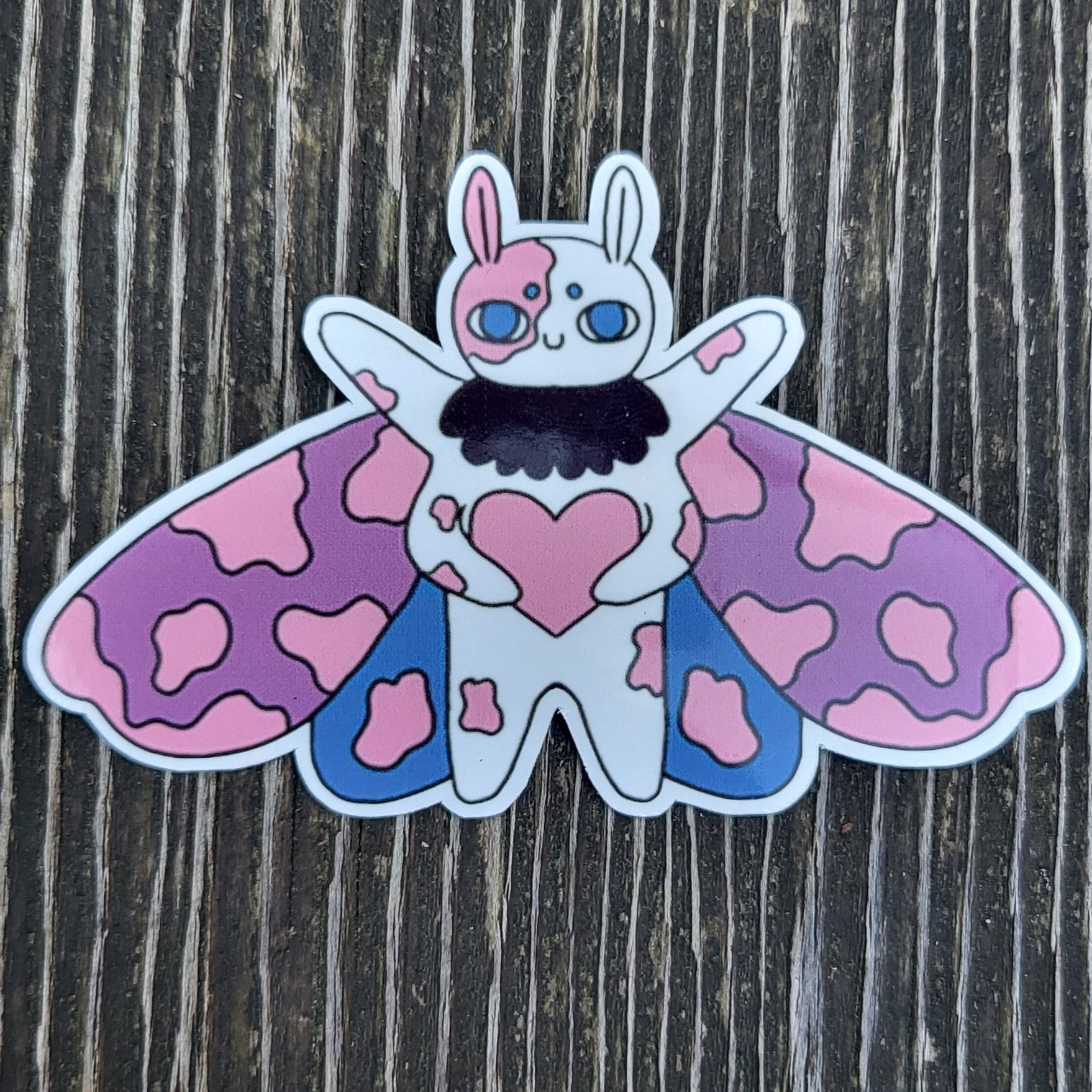 genderfluid moth sticker