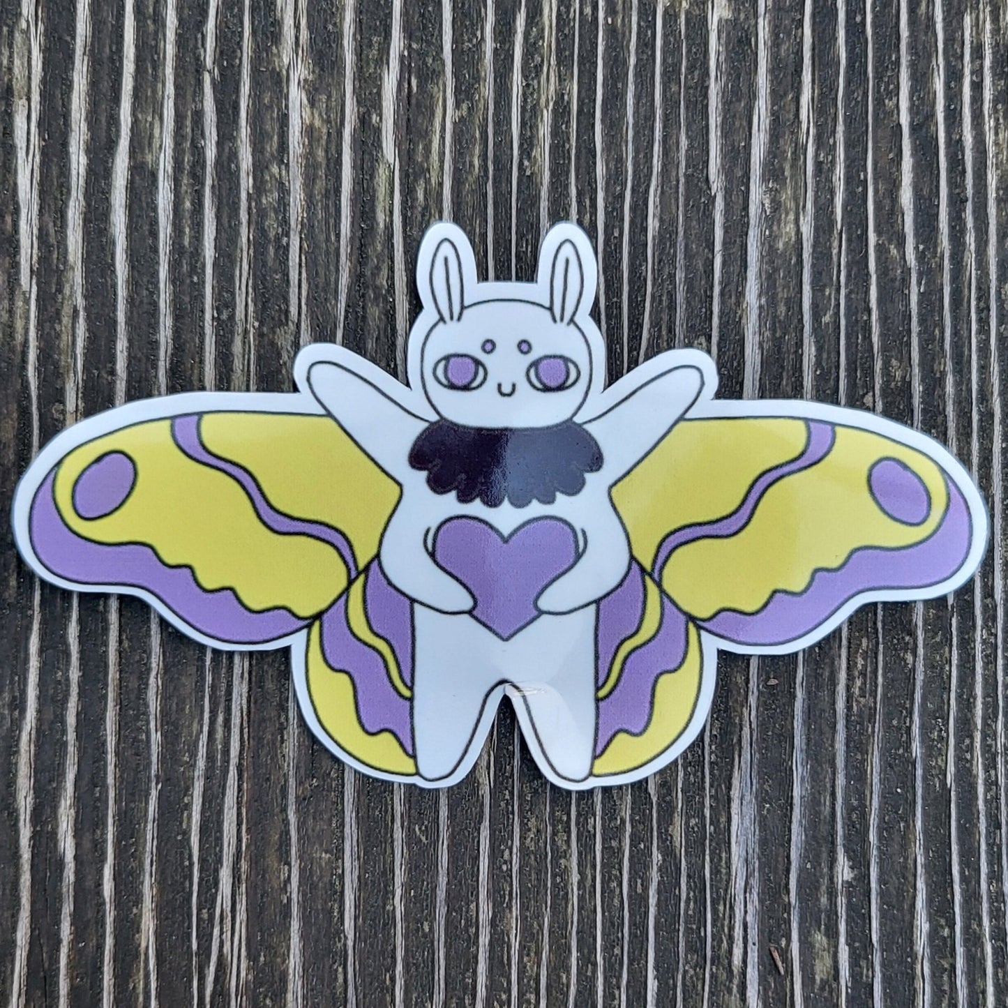 nonbinary moth sticker