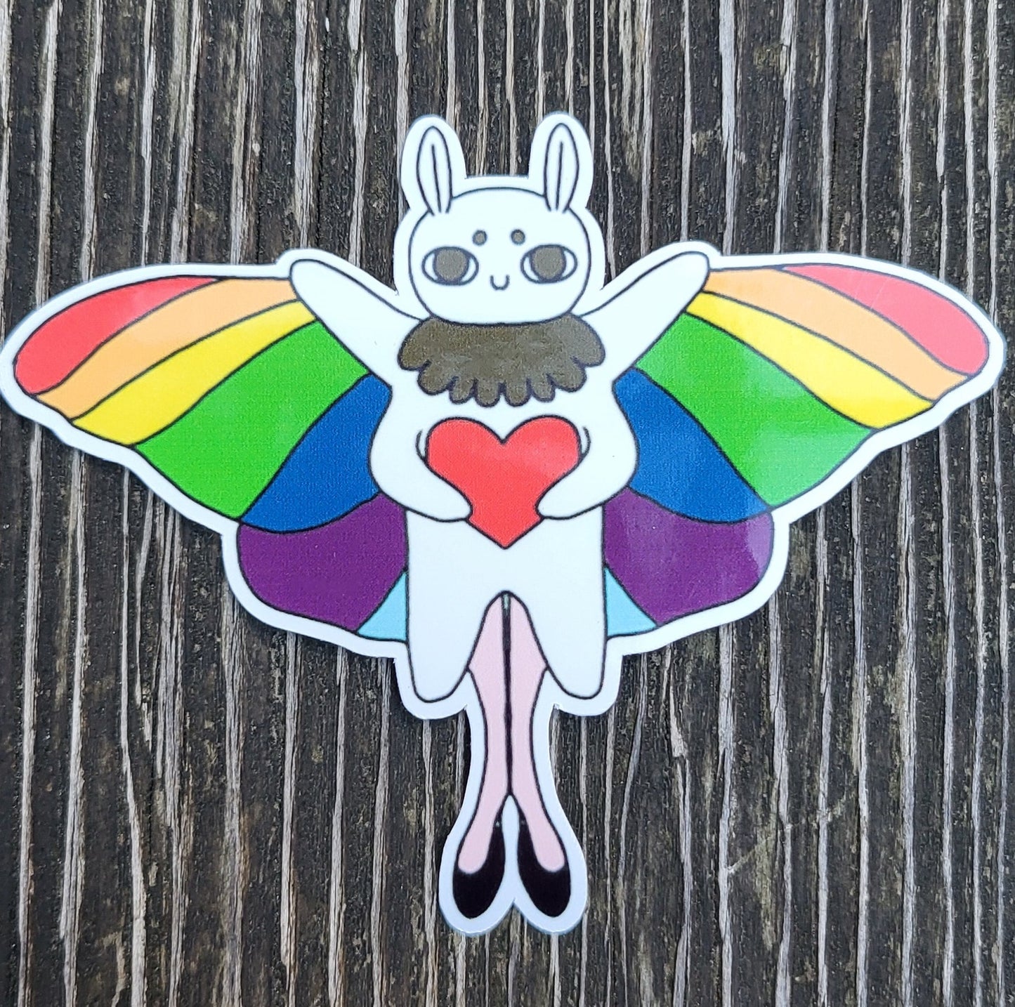 progress pride moth sticker