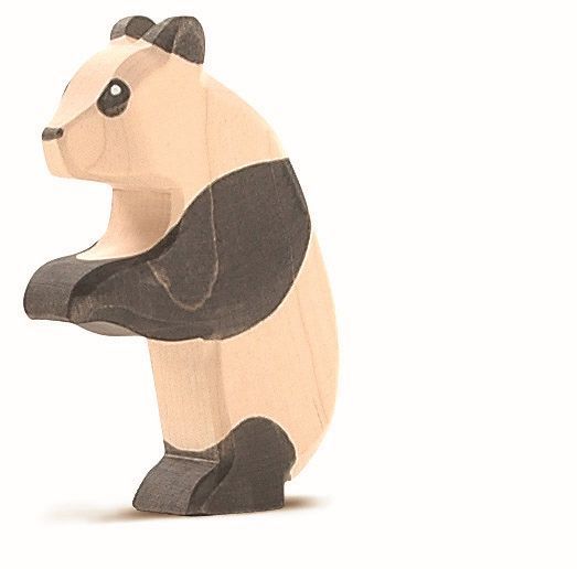 Standing wooden panda figurine by Ostheimer