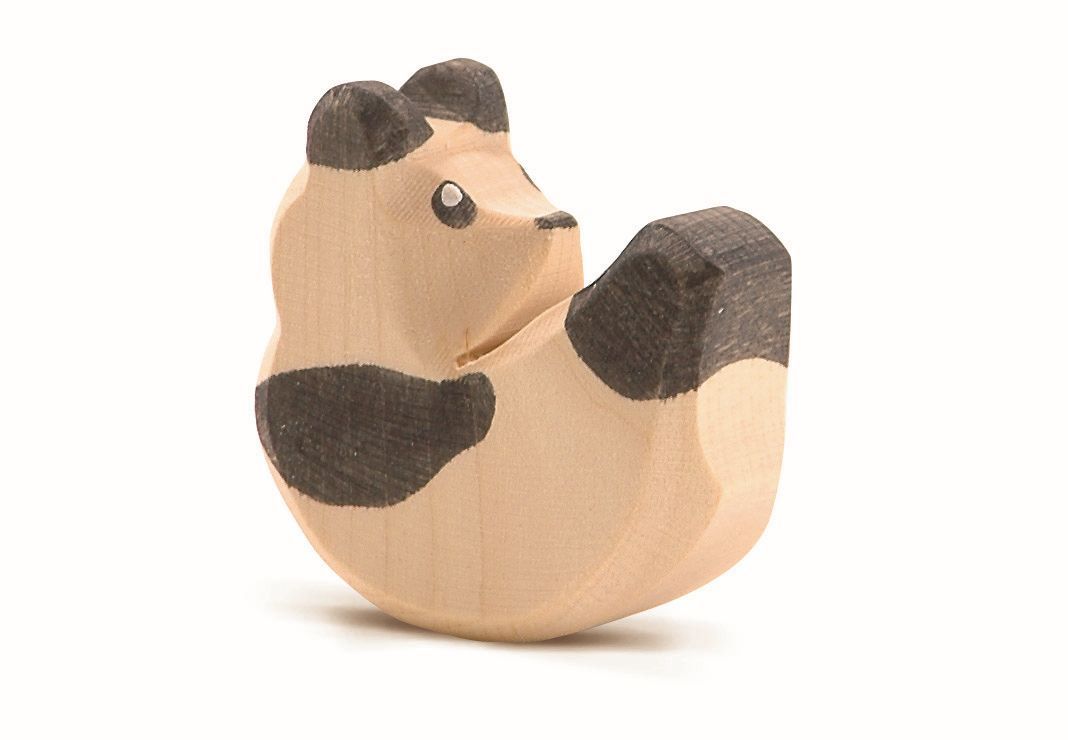 Baby panda wooden figurine by Ostheimer