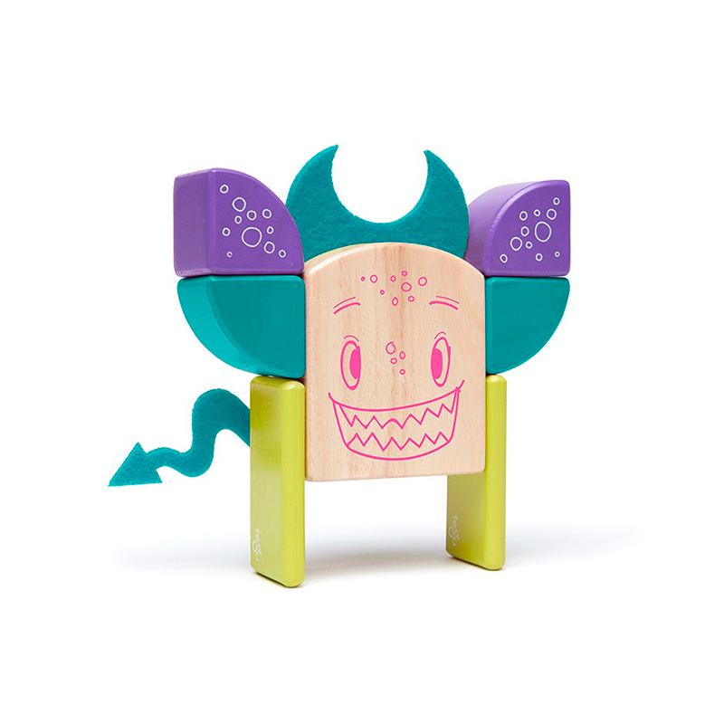 Pip Magnetic Wooden Blocks Sticky Monster