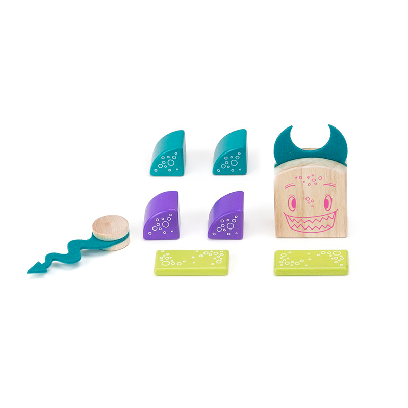Pip Magnetic Wooden Blocks Sticky Monster