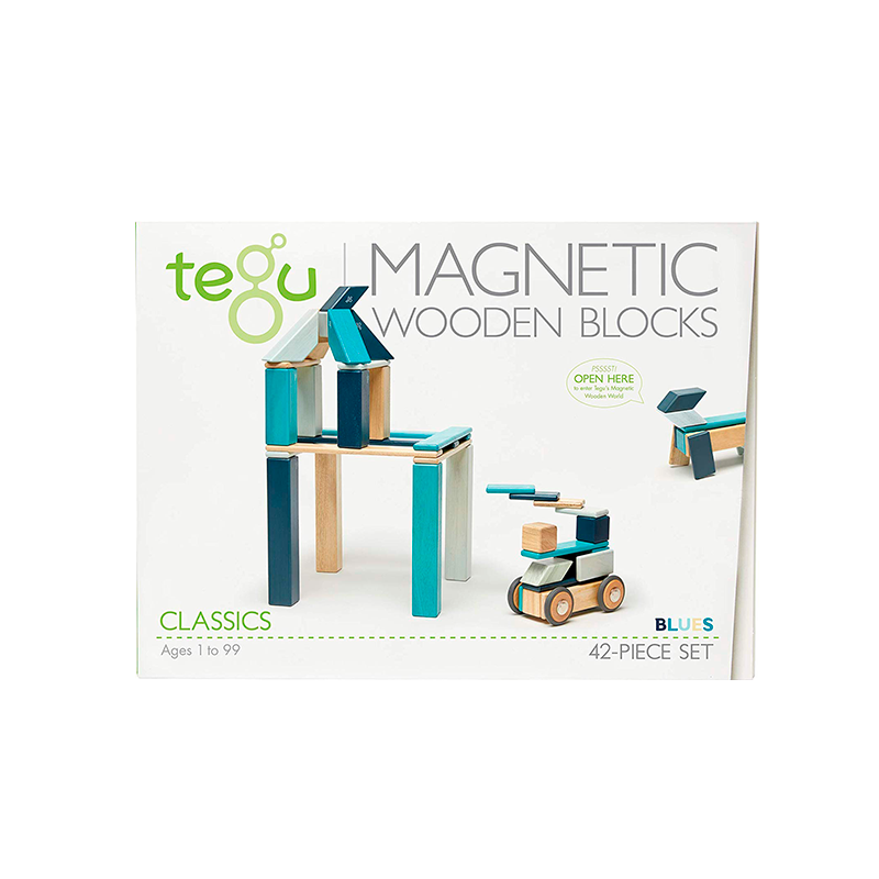 42-Piece Set Tegu Magnetic Wooden Blocks