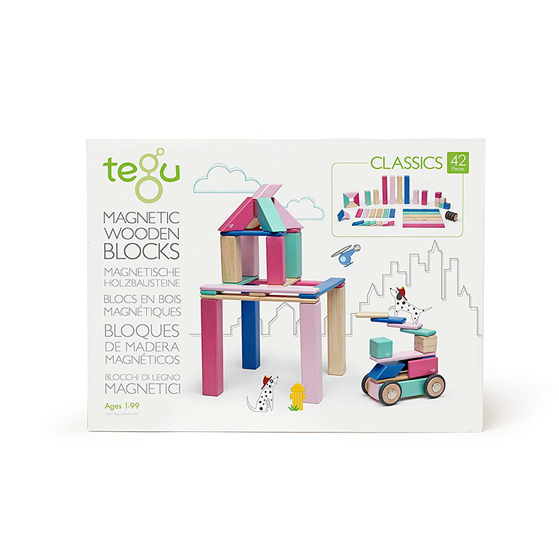 42-Piece Set Tegu Magnetic Wooden Blocks