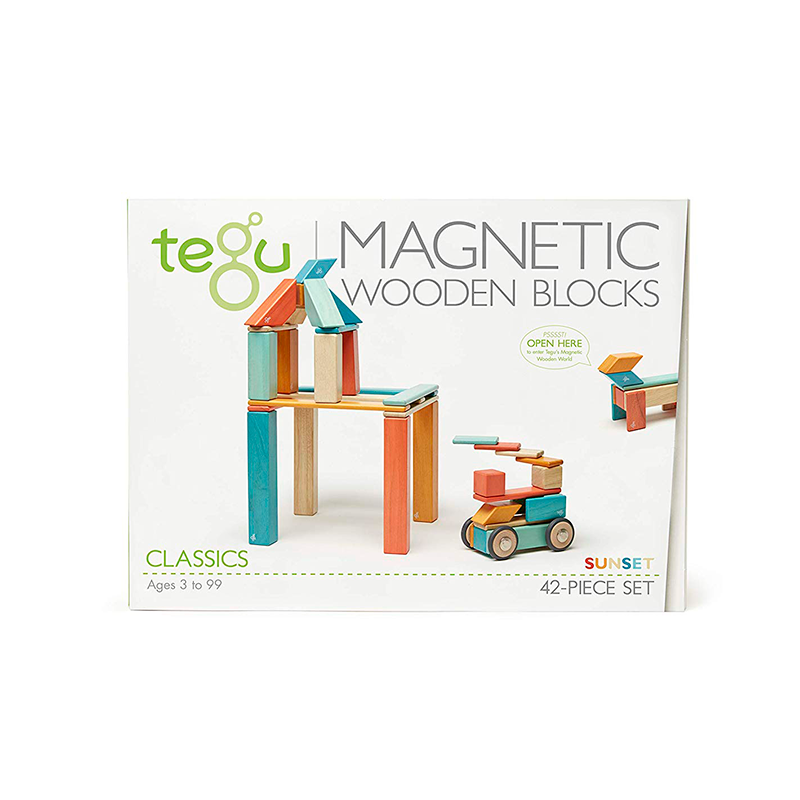 42-Piece Set Tegu Magnetic Wooden Blocks