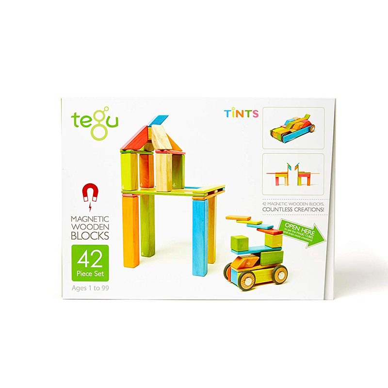 42-Piece Set Tegu Magnetic Wooden Blocks