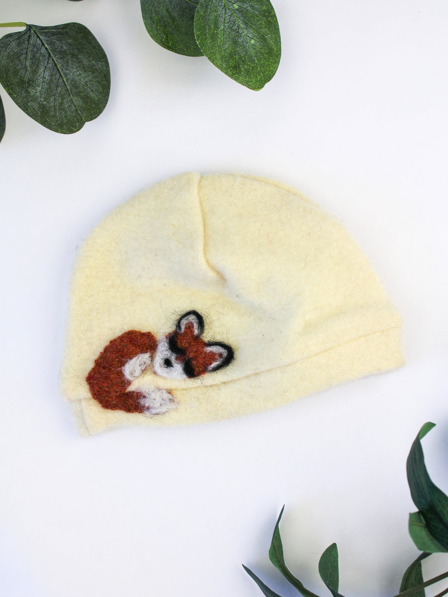 Sleeping Fox Cashmere Hat - Newborn
