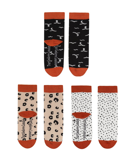 Pattern Ankle Socks - 3 Pack