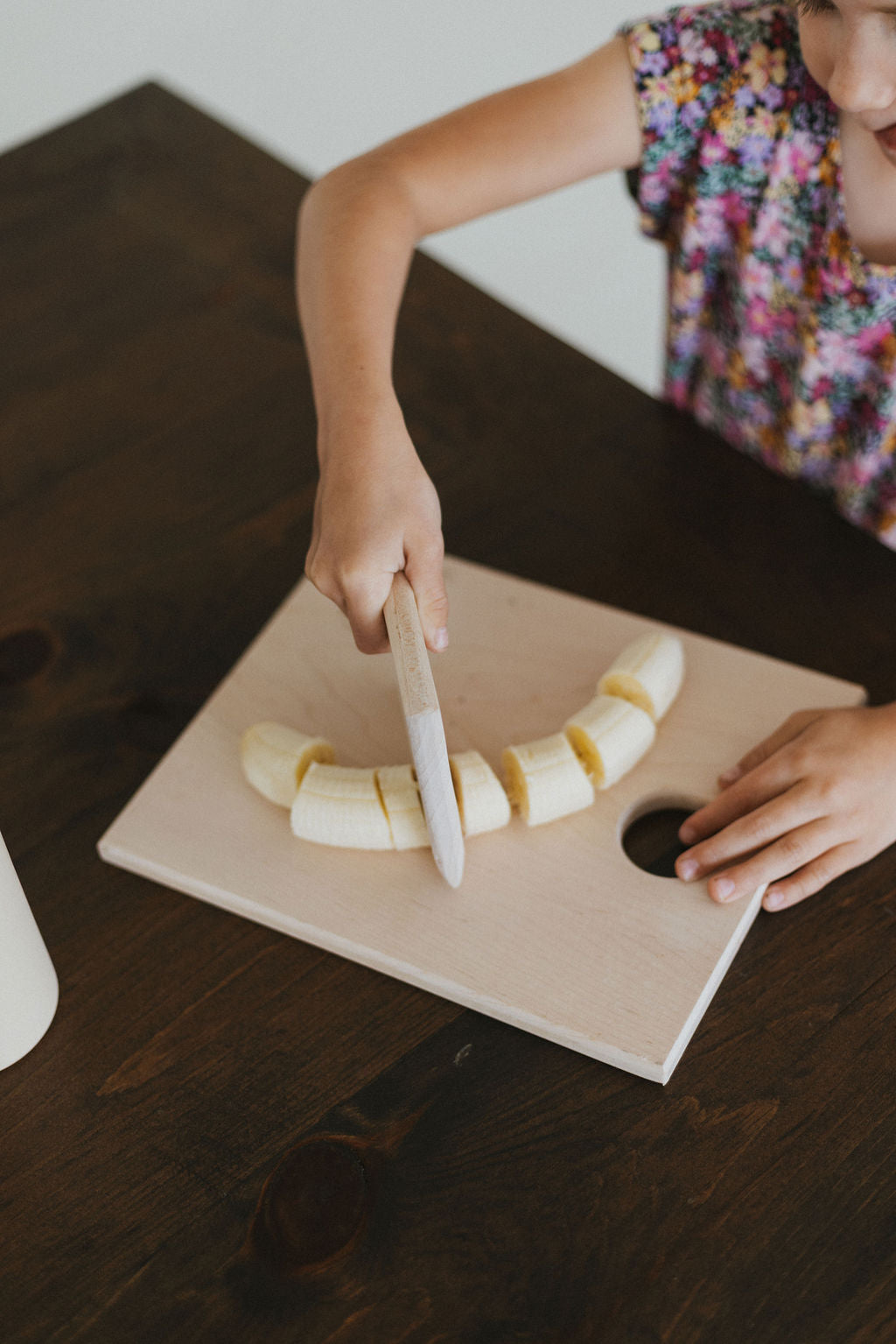 Children's Wooden Cutting Board Set with  Fruit Knife