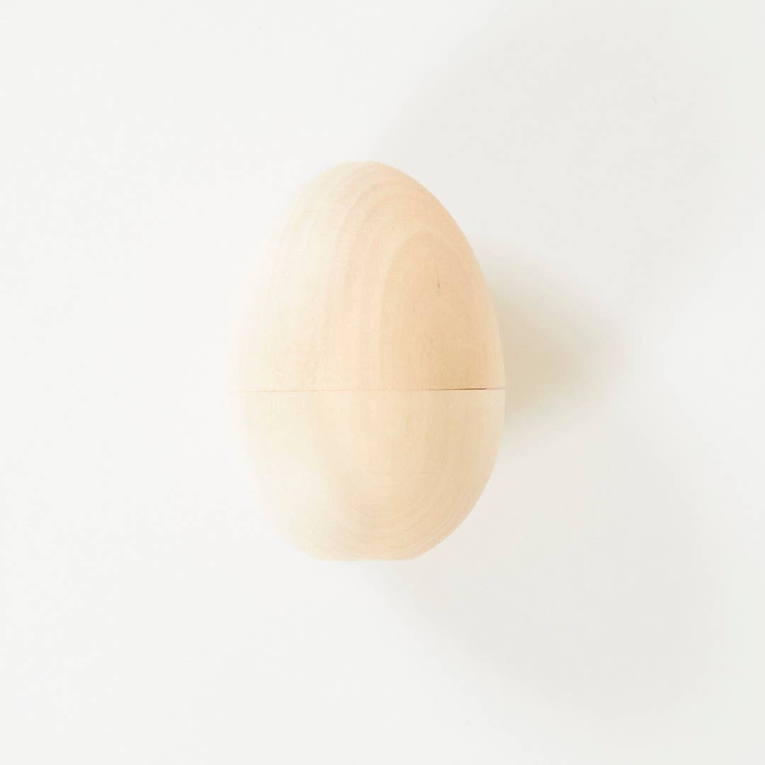 wooden egg, closed