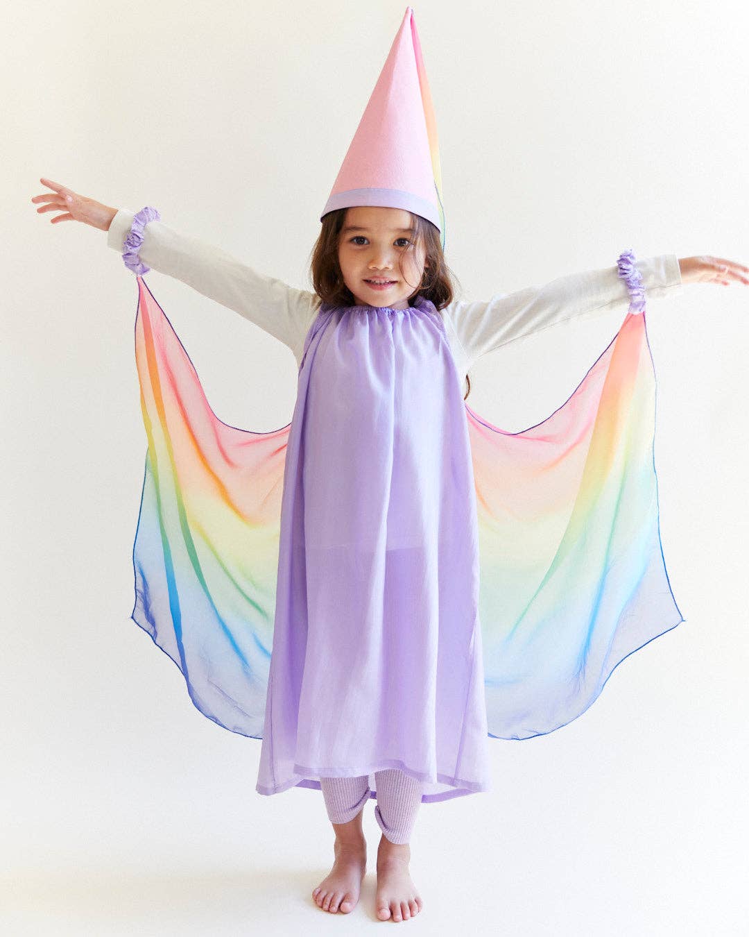 Lavender/Rainbow Silk Fairy Dress