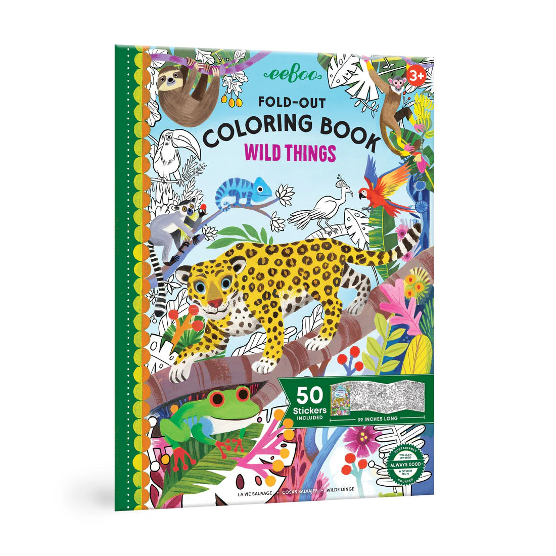 Wild Things fold-out coloring book
