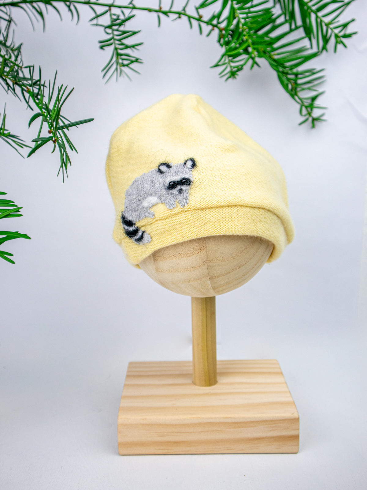 Raccoon Cashmere Baby Hat