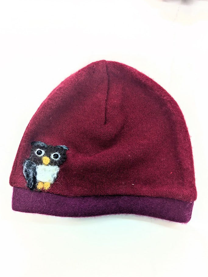Owl Cashmere Kids Hat
