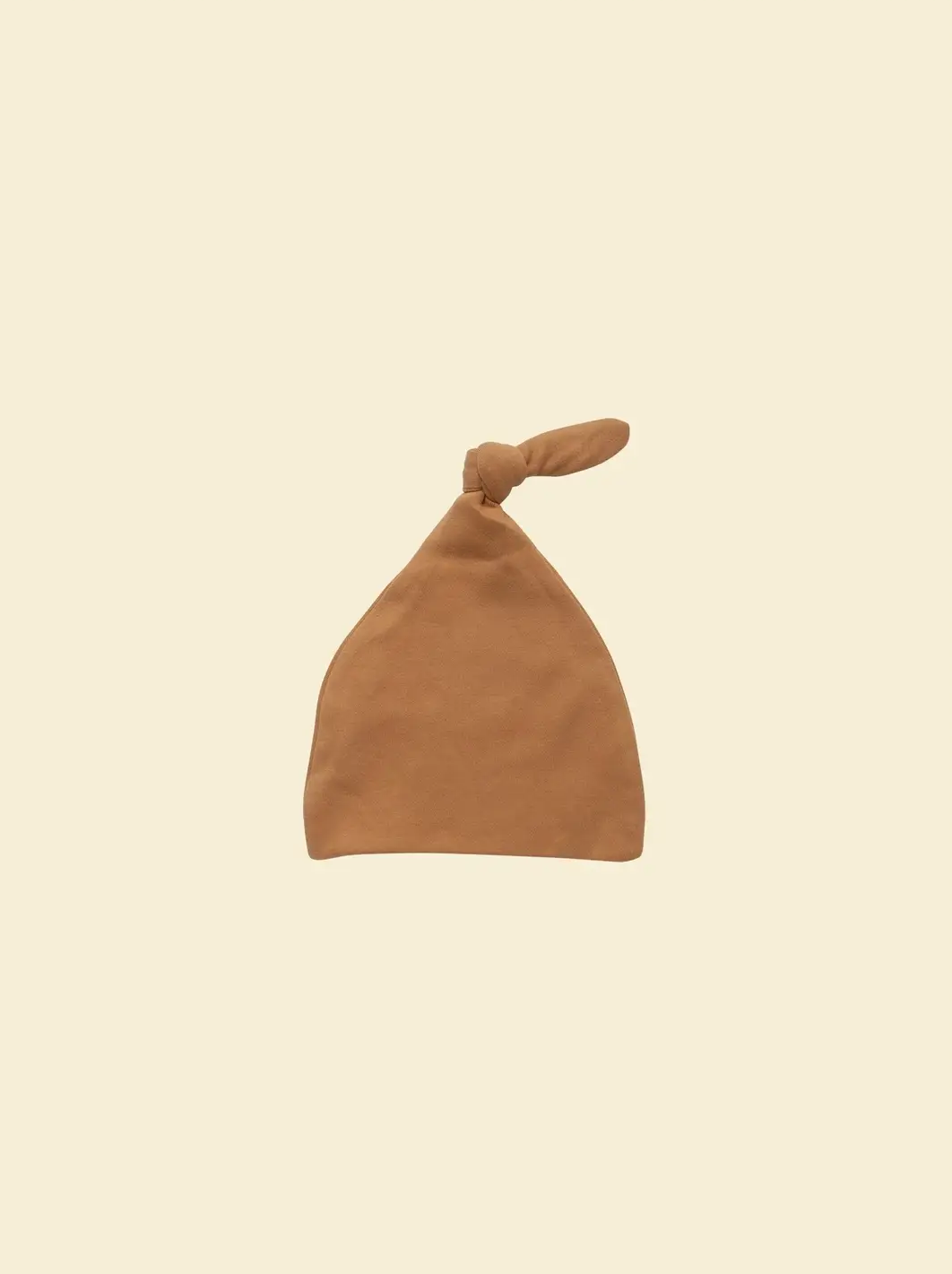 Organic Knotted Hat -Camel