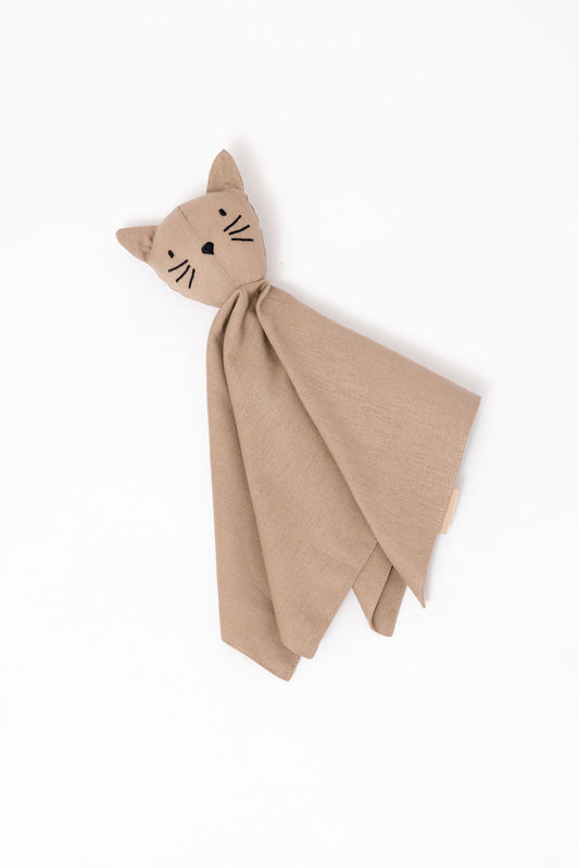 Cat-shaped hooded blanket on a white background