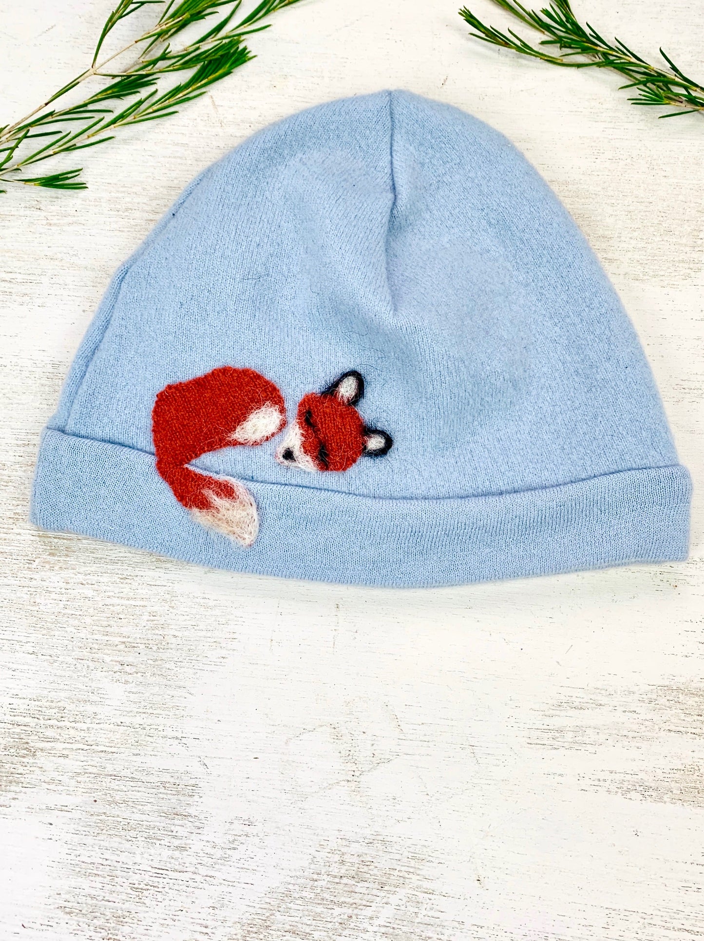 Sleeping Fox Cashmere Kids Hat