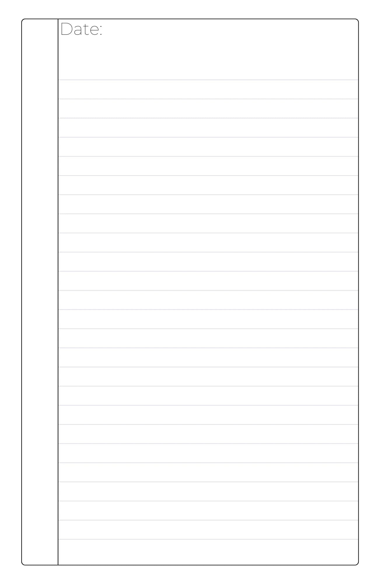 lined journal inside page