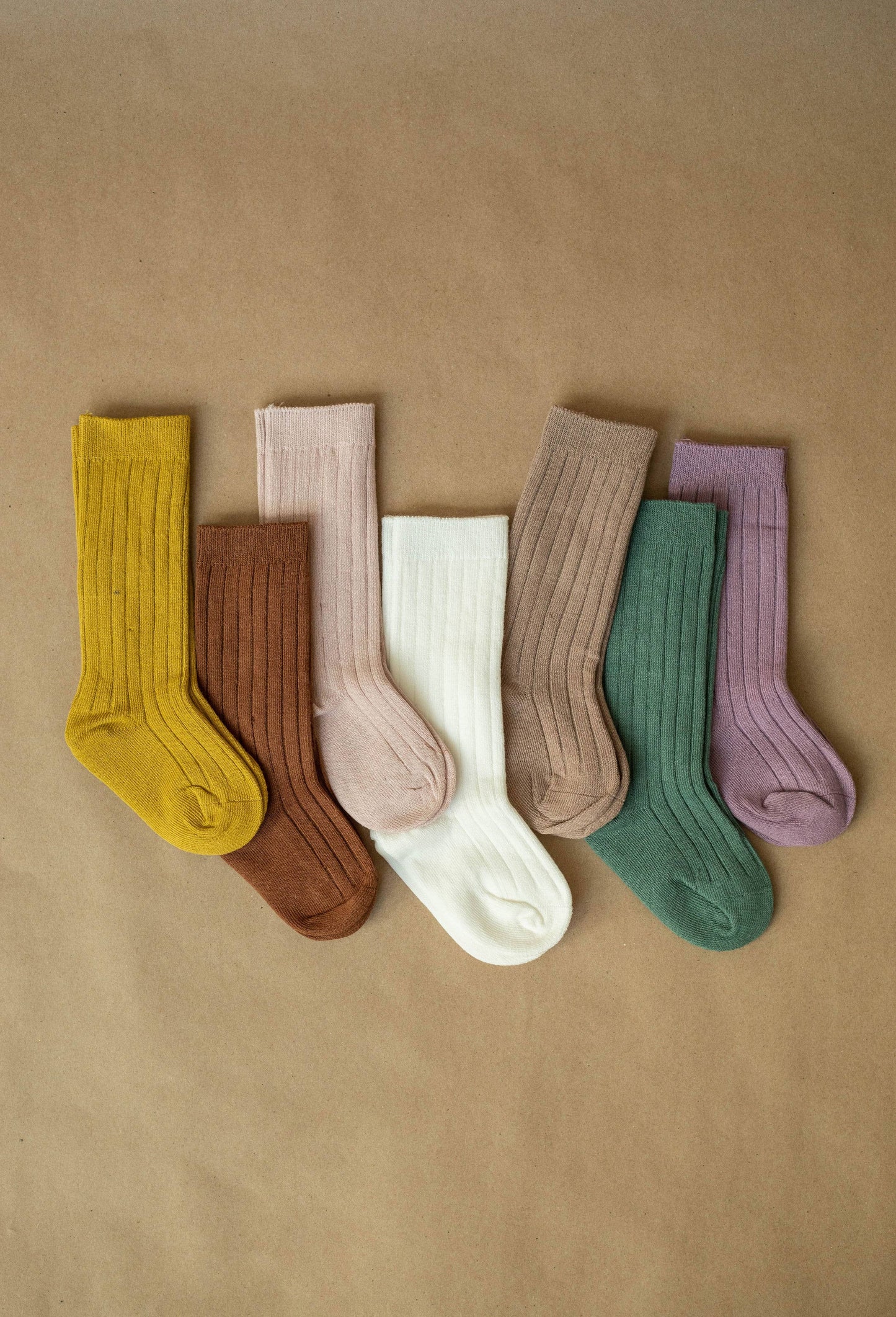 Knee high socks  in a line