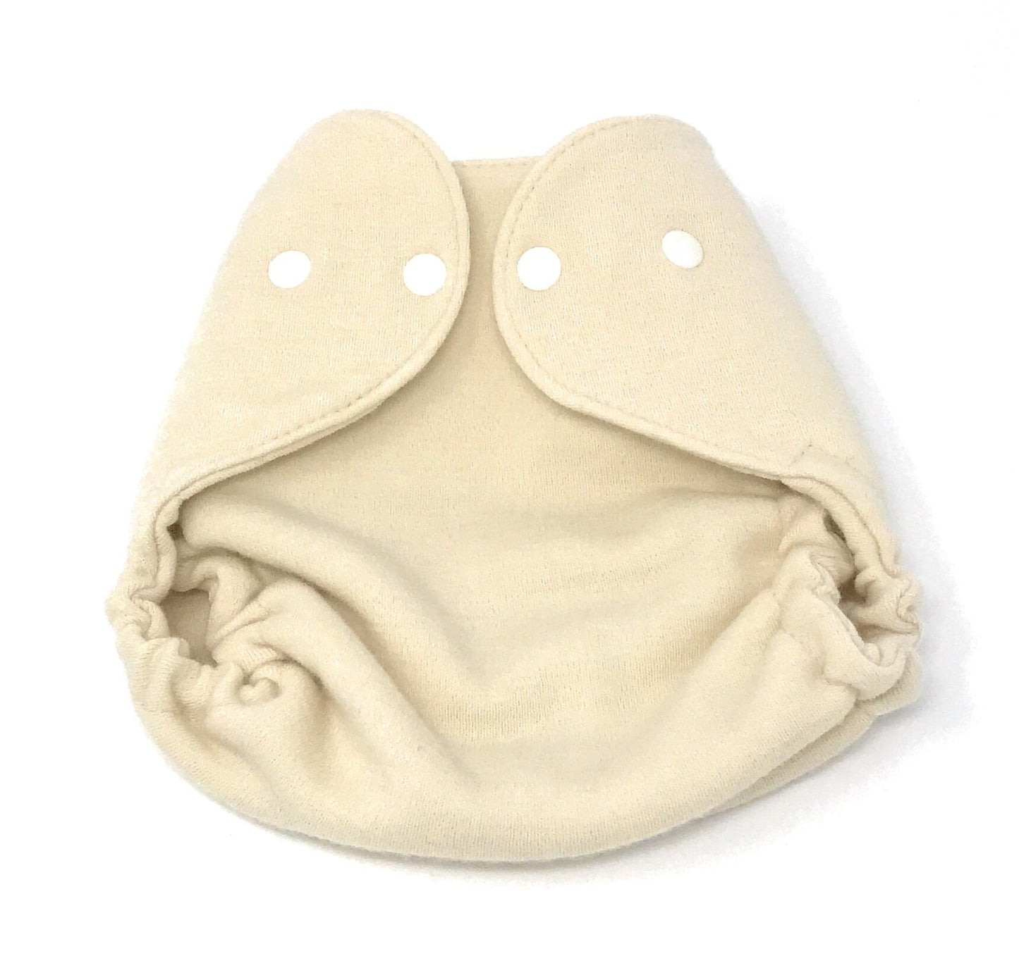 Beige cloth diaper on a white background