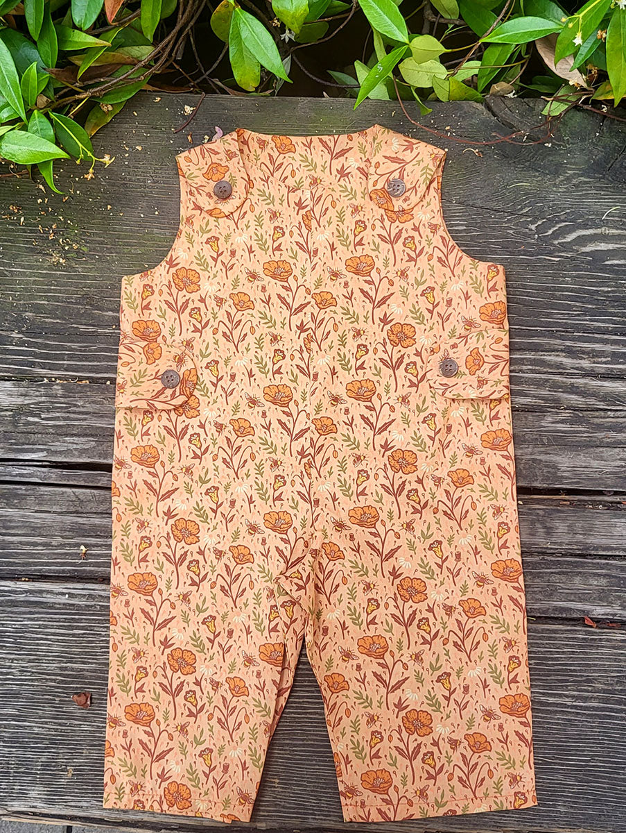 Poppies & Bees Baby Romper by Nesh