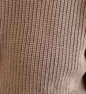 Close-up of brown sweater