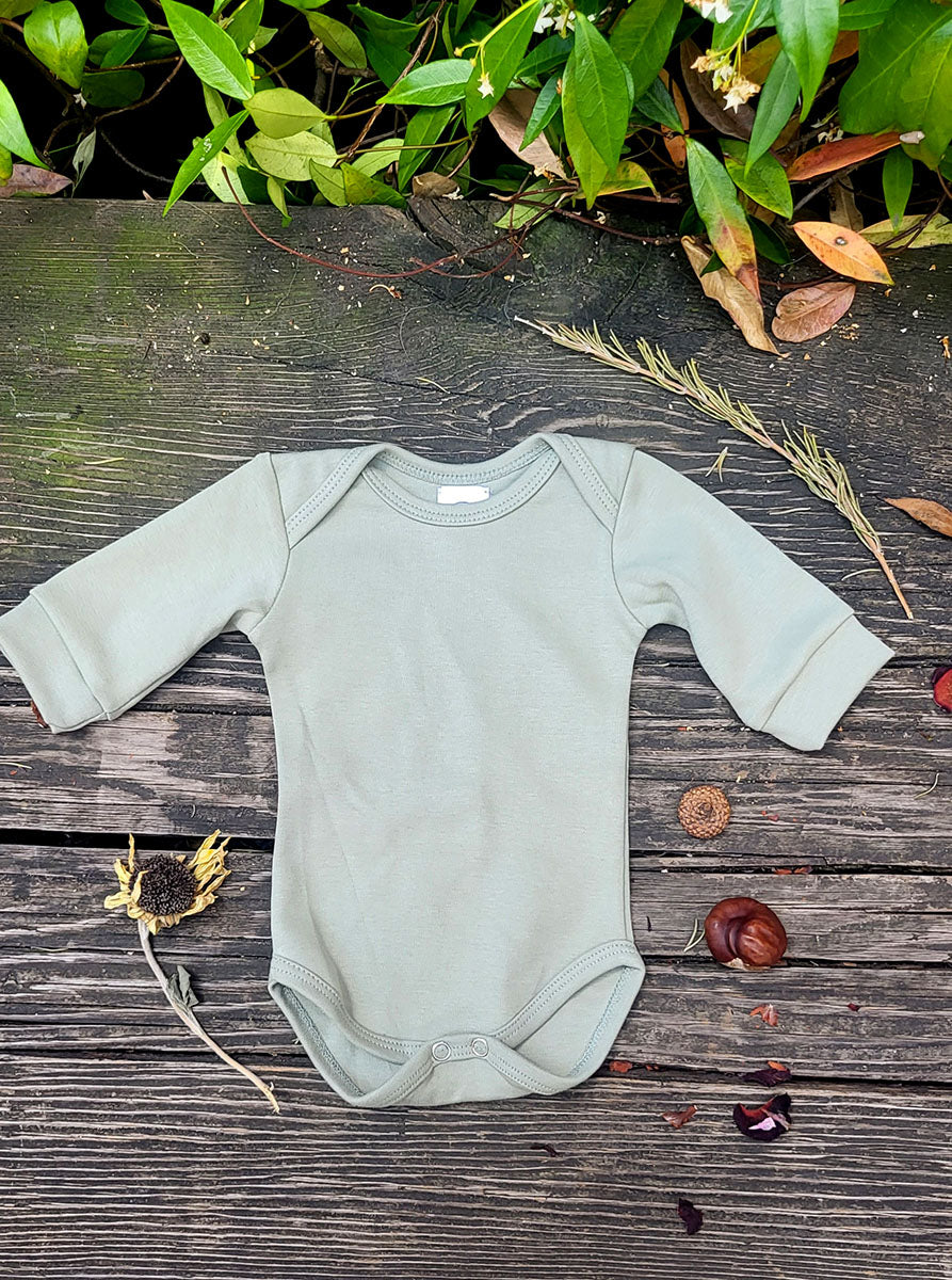 Sage Long Sleeve Onesie by Baby Nesh