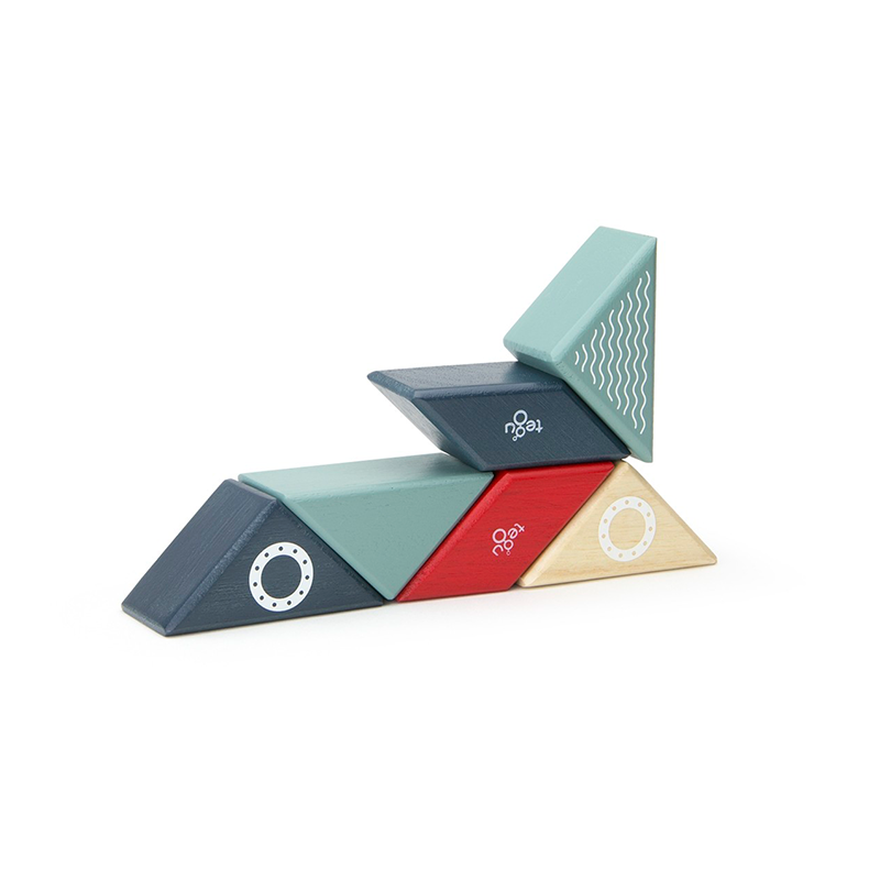 Colorful geometric pyramid toy with 'Nevvi' branding on a white background