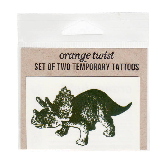 Tricertops Temporary Tattoos -- Set of Two