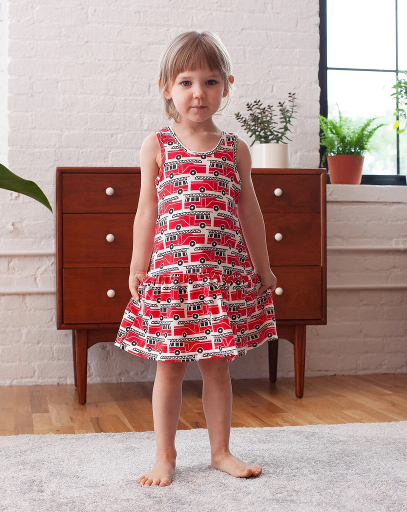 Child wearing a Valencia dress by winter water factory