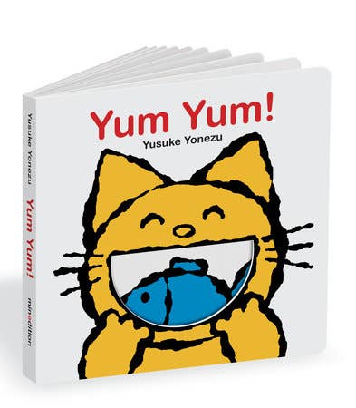 Book titled 'Yum Yum!' by Yusuke Yonezu with a cat illustration on the cover.