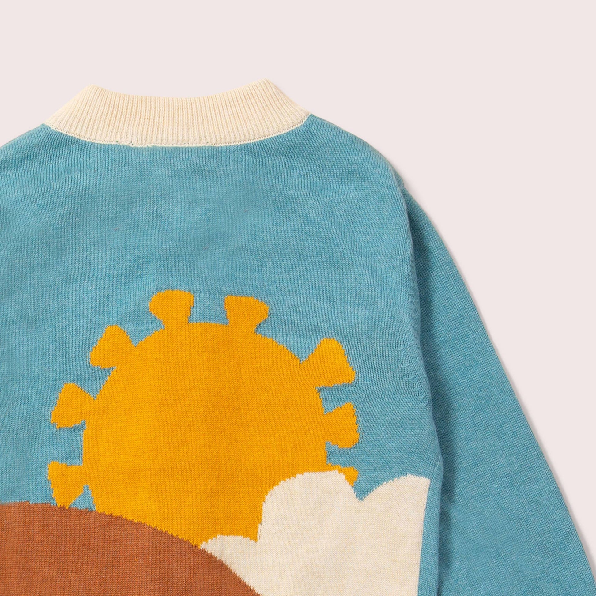 From One To Another Sunshine Design Knitted Cardigan neck detail