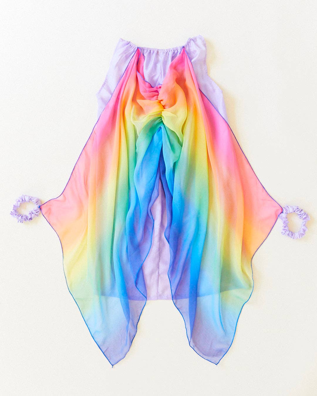 Lavender/Rainbow Silk Fairy Dress