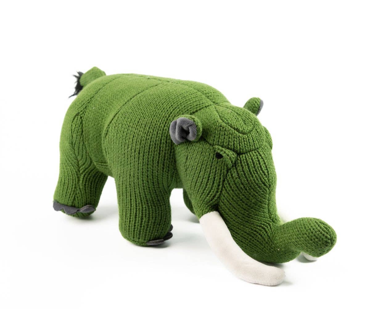 Green mastodon plush toy