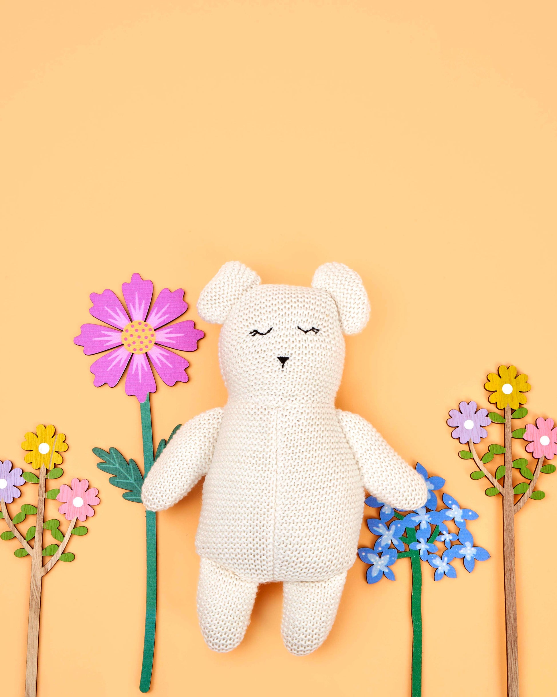 Organic white teddy bear