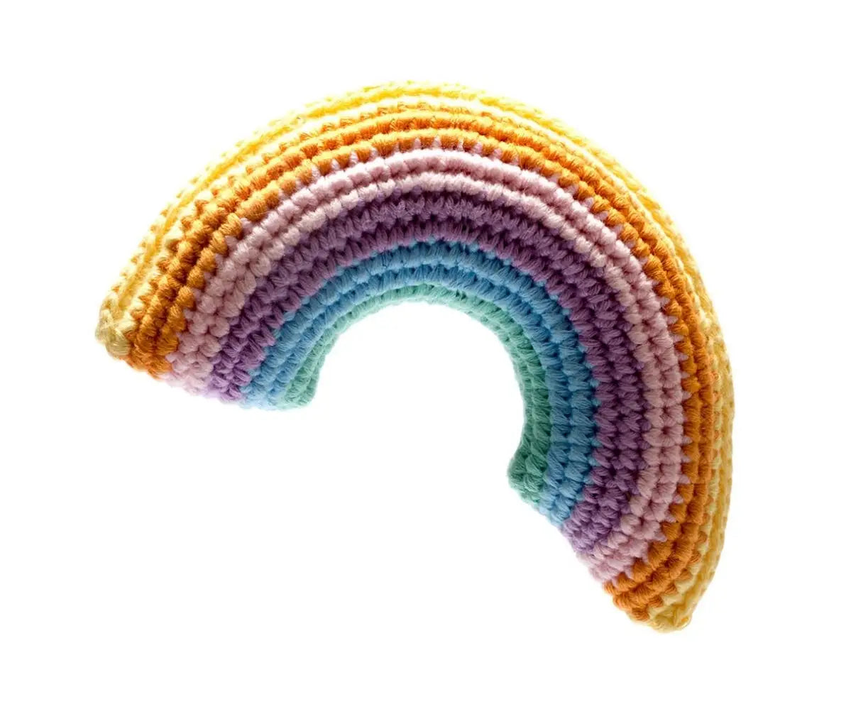 Pastel crochet rainbow