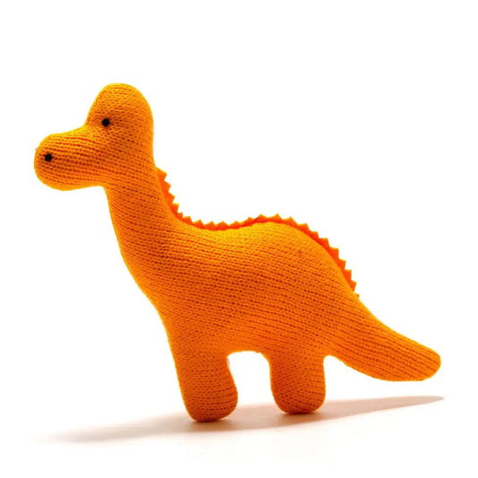 Orange diplodocus crinkle toy