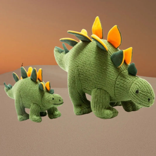 knitted stegosaurus plush toy