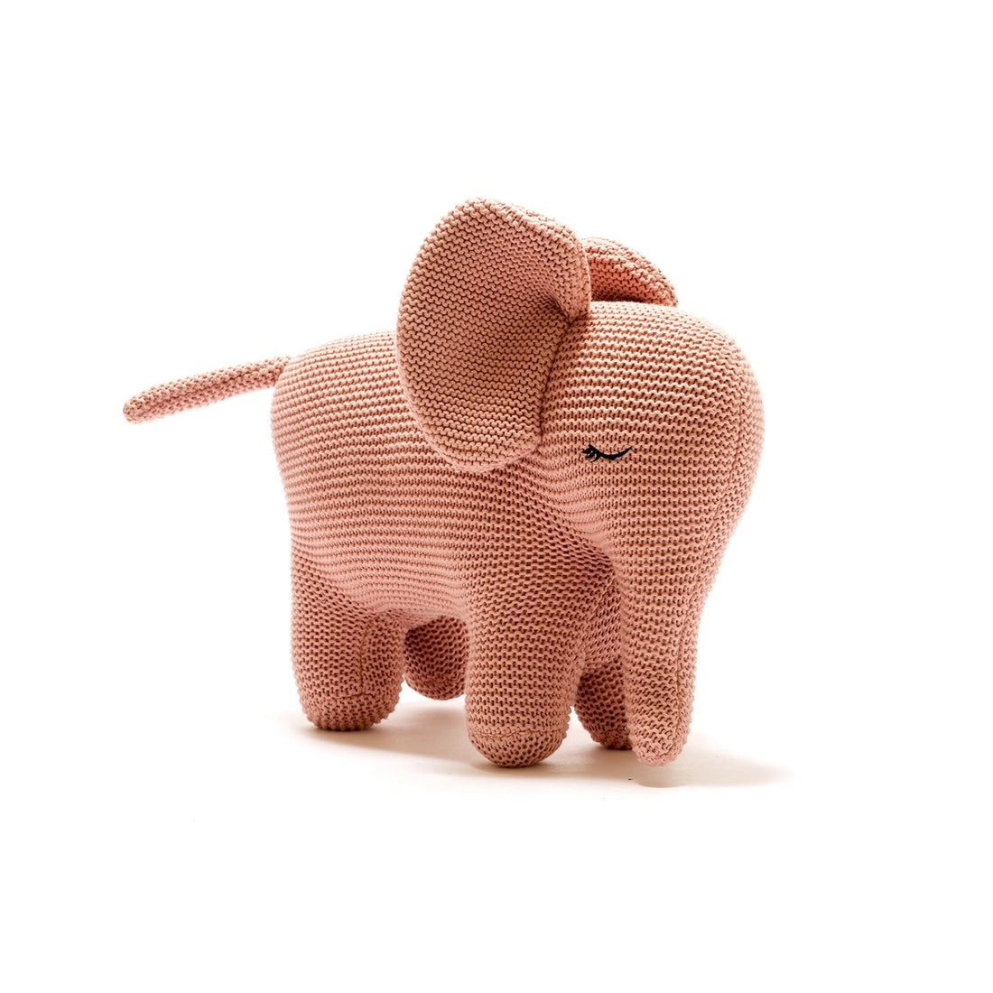 knitted pink elephant large