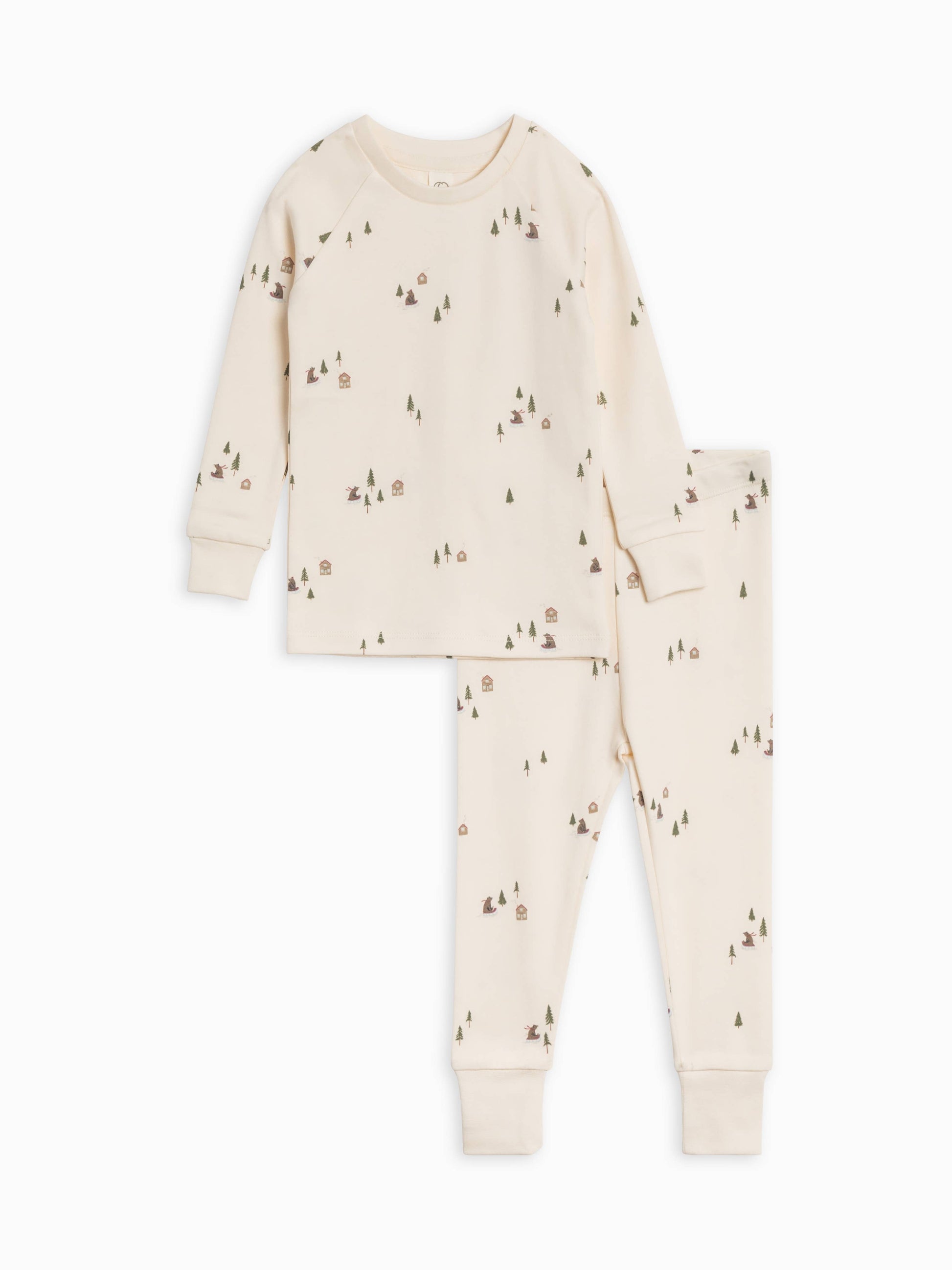 bear sled organic cotton pajama set