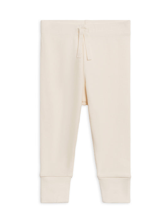 Ivory ribbed baby joggers