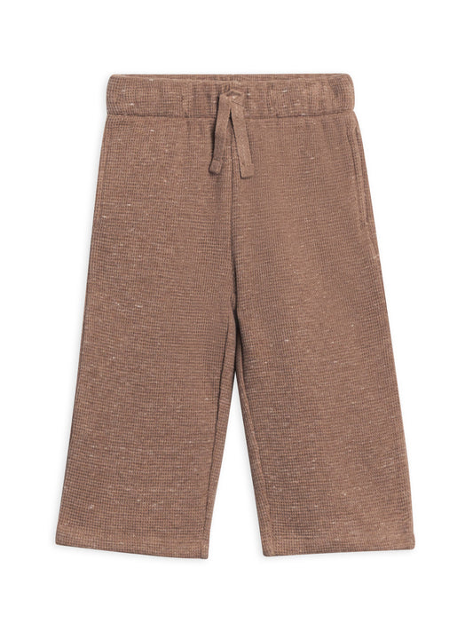 mocha waffle straight leg pants