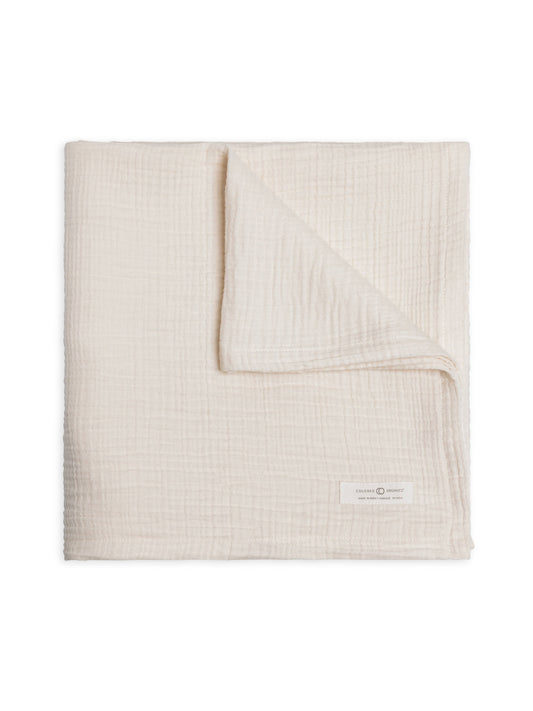 Ivory muslin organic cotton blanket