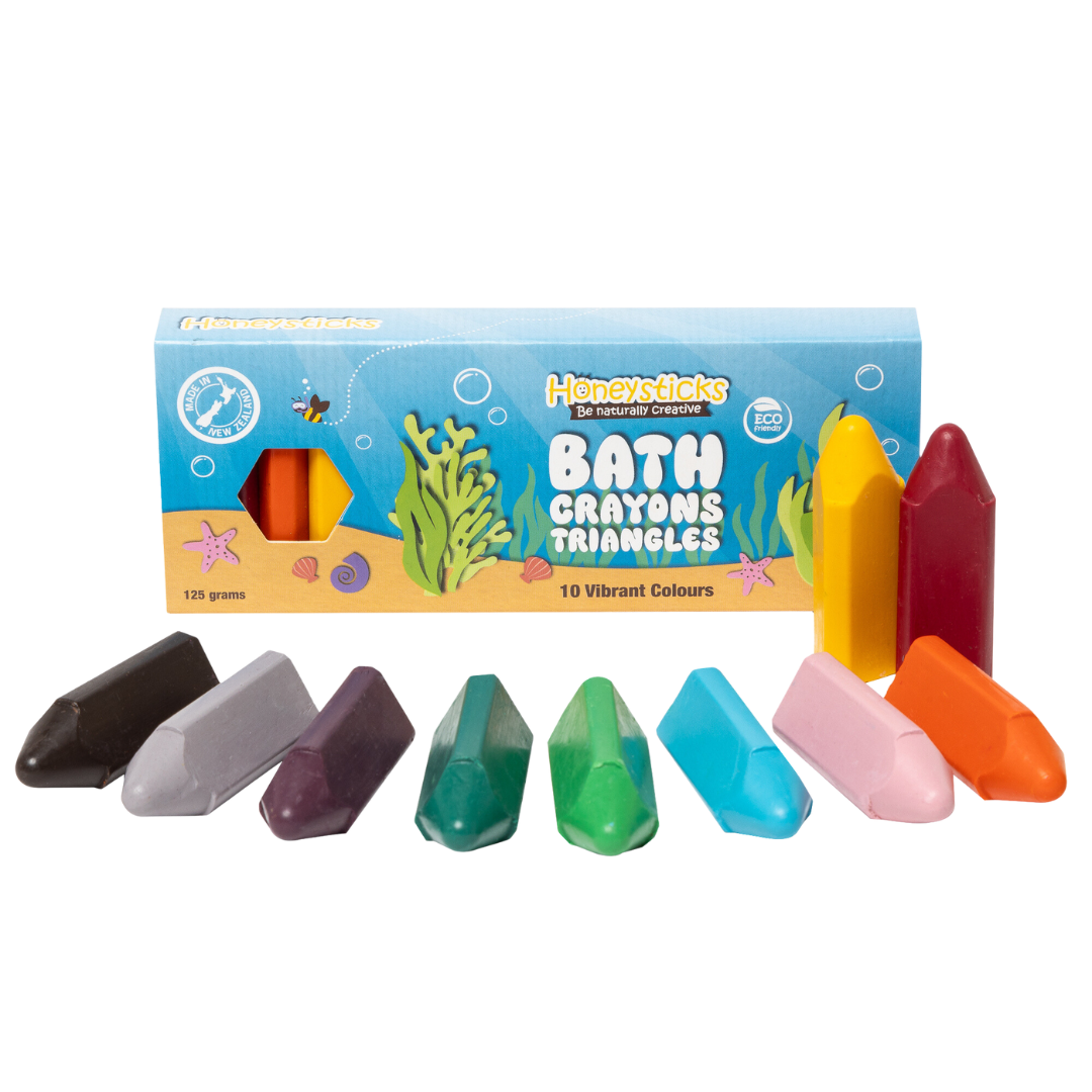 triangle bath crayons in box