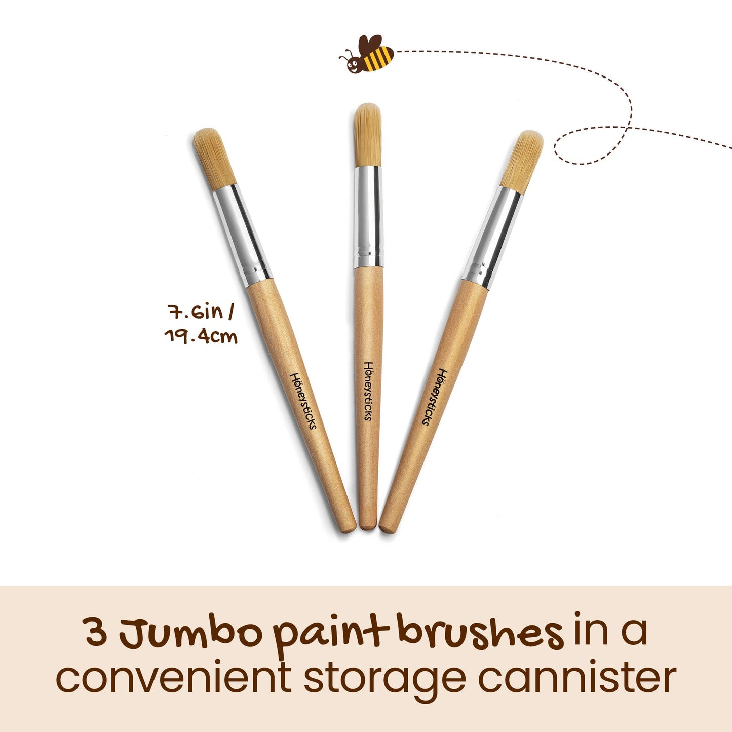 Jumbo Paintbrush Set - 3 pck