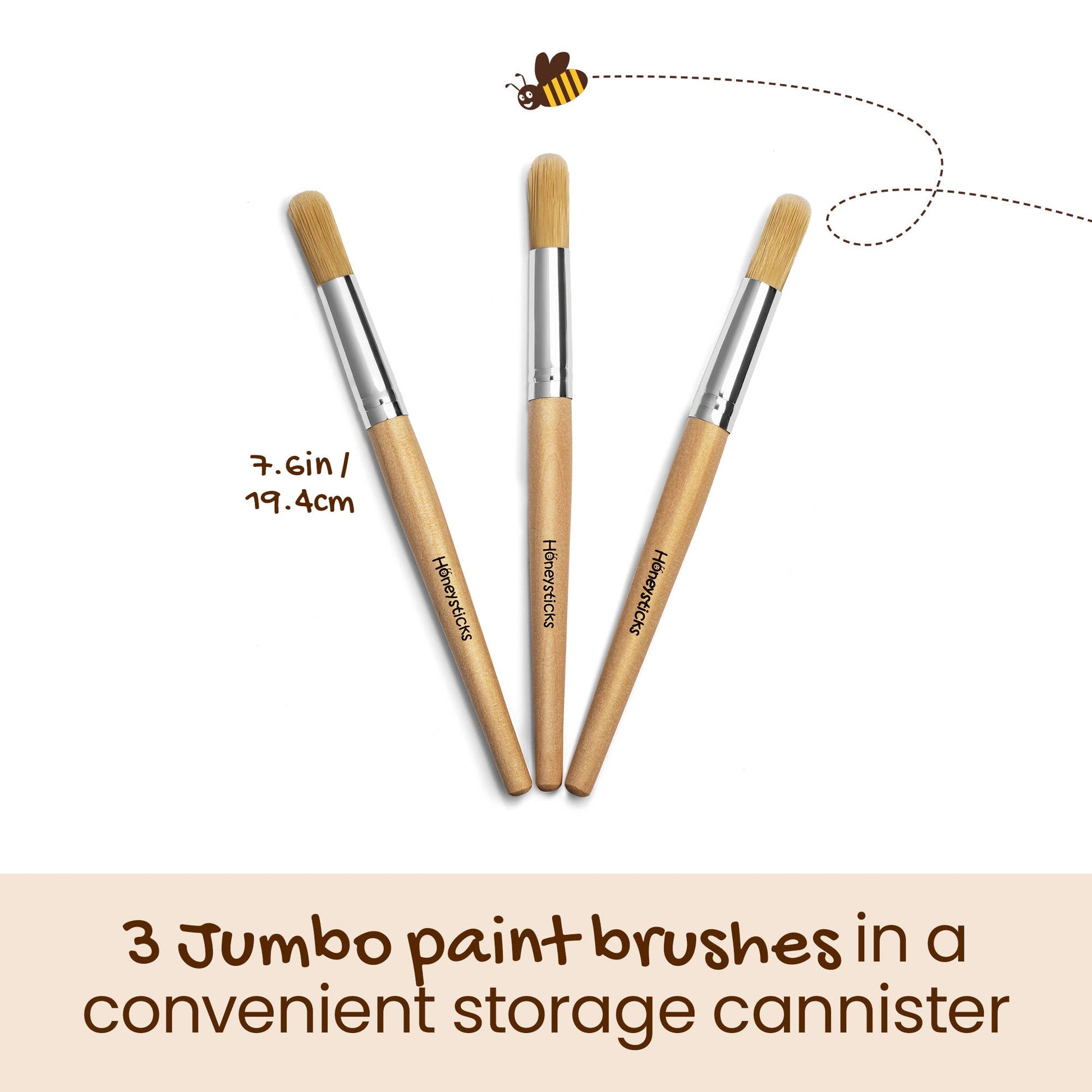 Jumbo Paintbrush Set - 3 pck